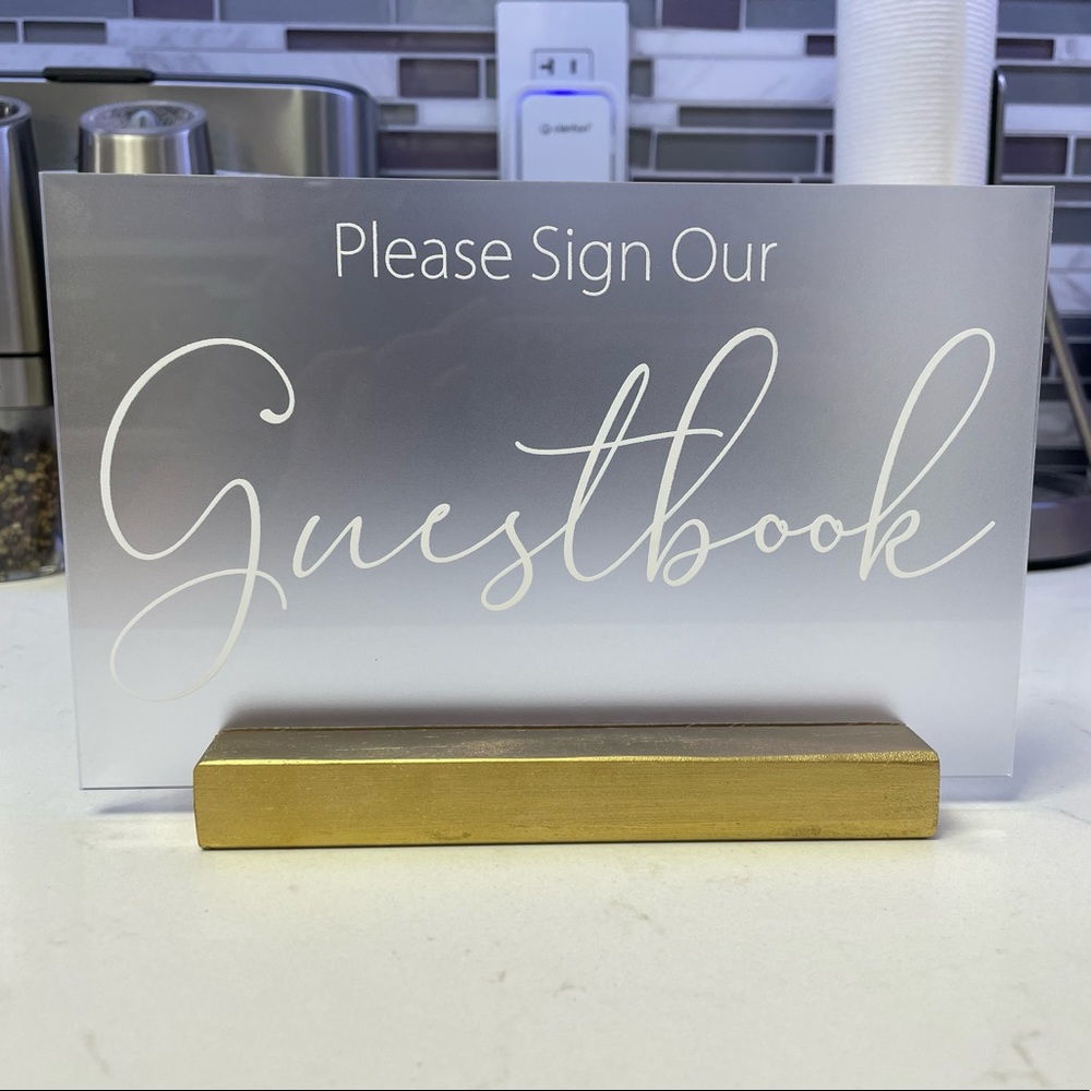 Guestbook table sign for wedding